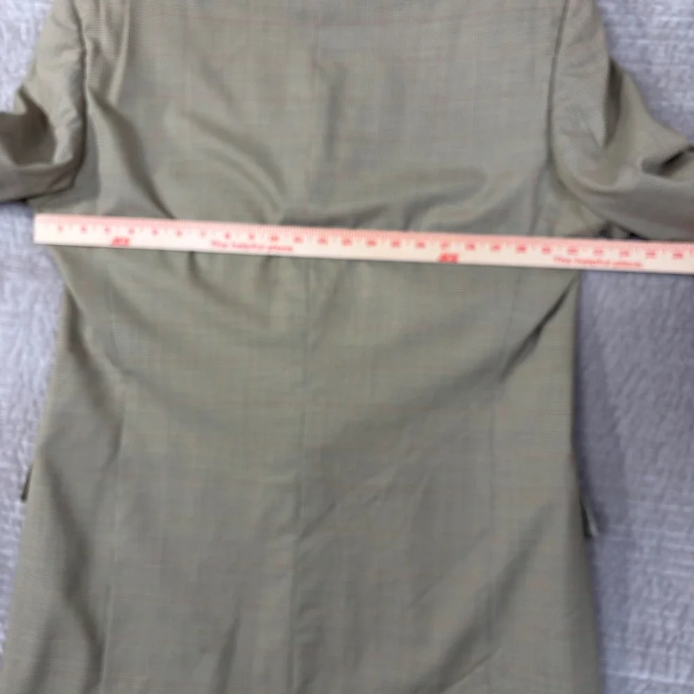 VTG Gucci Wool Blazer Tan Brown Micro Check Sport Coat Made in Switzerland 54L